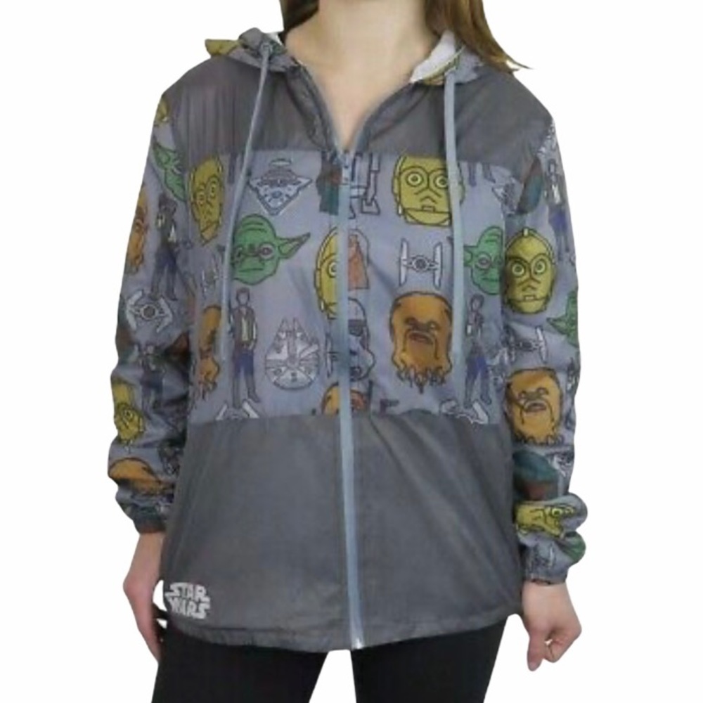 STAR WARS Windbreaker Jacket Size XL Mandalorian